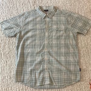 Patagonia Mens Common Threads Vintage Button up Short Sleeve Shirt Size Large